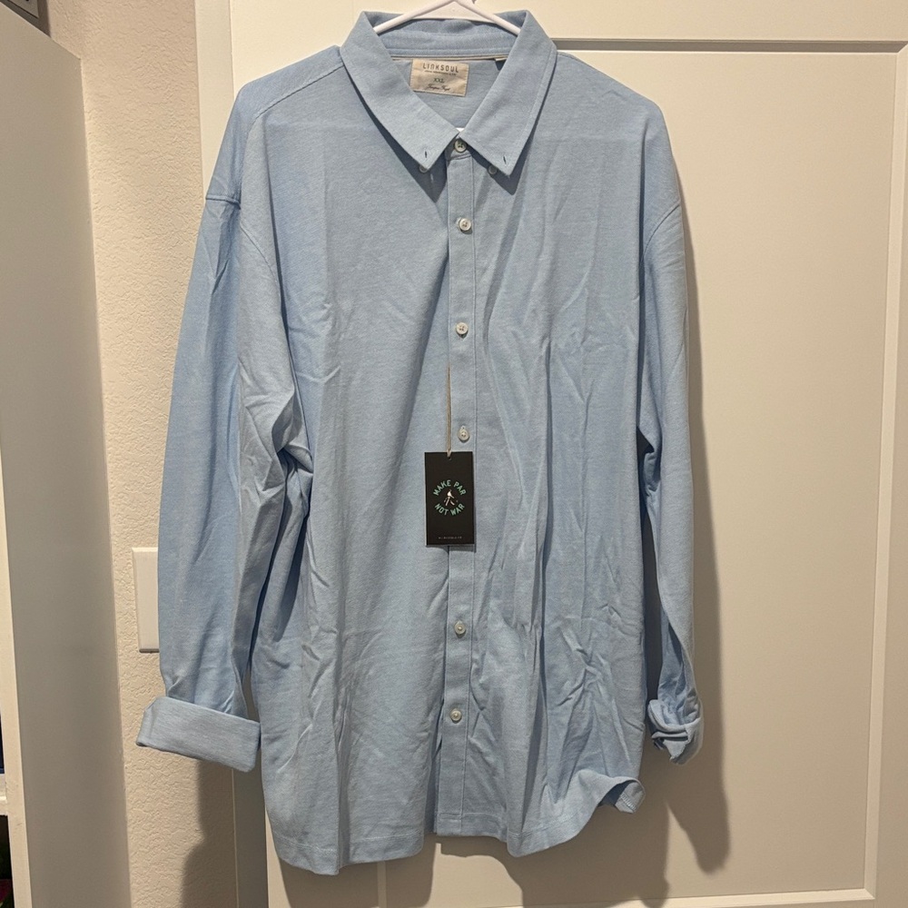 Light Blue Men's Linksoul Shirt XXL